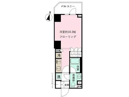 パークリュクス清澄白河(1K/3階)の間取り写真