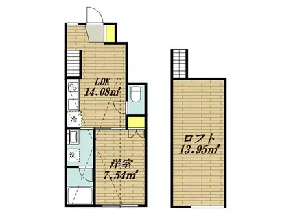 LYSSTIEN(1LDK/1階)の間取り写真