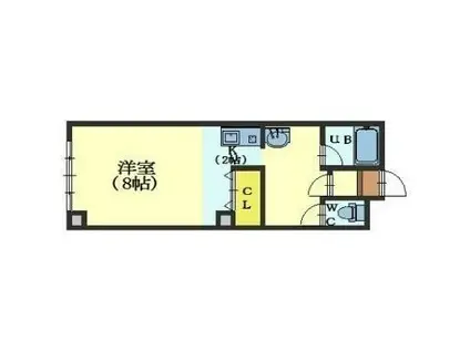 アールズコート港(1K/2階)の間取り写真