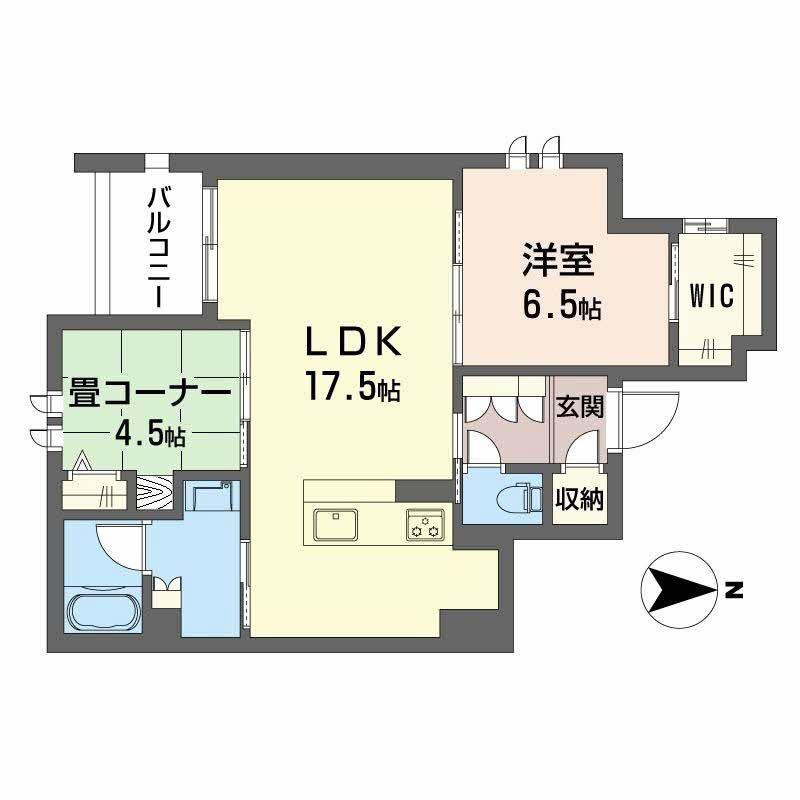 メゾンオリーブIII(2LDK/3階)の間取り写真