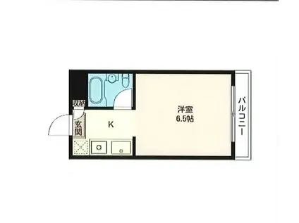 一丁目壱番館(ワンルーム/1階)の間取り写真