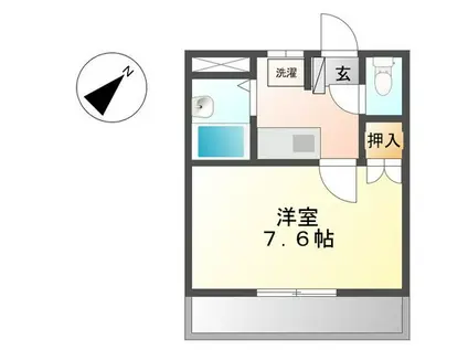 コーポリヴィエール39(1K/2階)の間取り写真