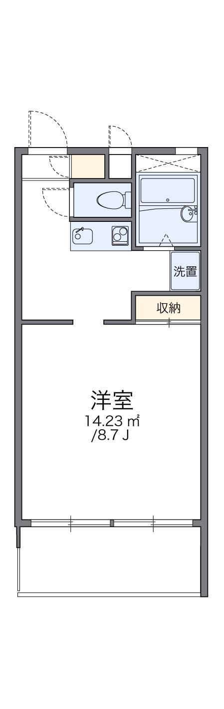 レオパレスPEALSQUARE(1K/3階)の間取り写真