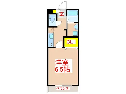 CRESCENT葵(1K/2階)の間取り写真