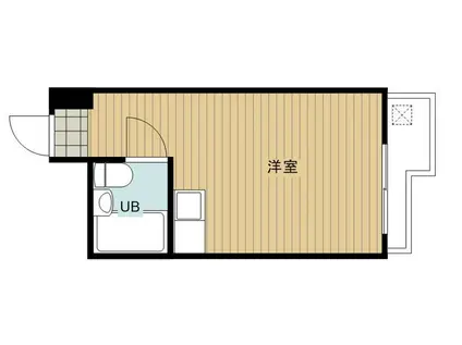 第2皐月マンション(ワンルーム/4階)の間取り写真