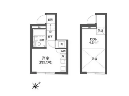 FAREウエハラコマチ(ワンルーム/1階)の間取り写真