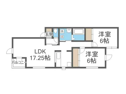 MALIE SAKURAーマーリエ サクラー(2LDK/3階)の間取り写真