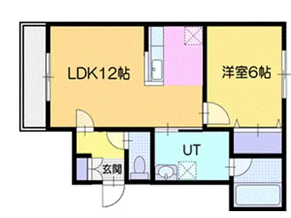 アーバンベース(1LDK/1階)の間取り写真