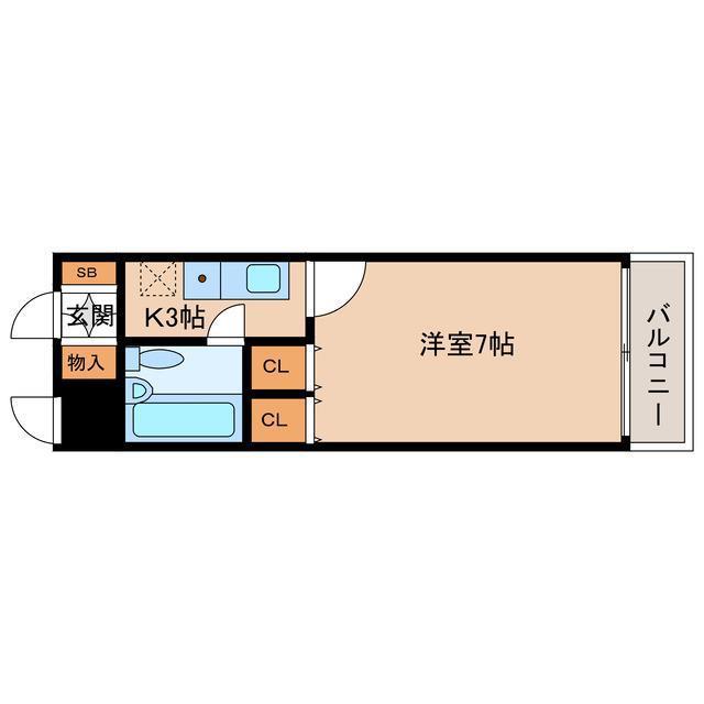 アーバンエース西神戸パル(1K/3階)の間取り写真