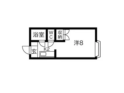 藤井ビル北10条(1K/3階)の間取り写真