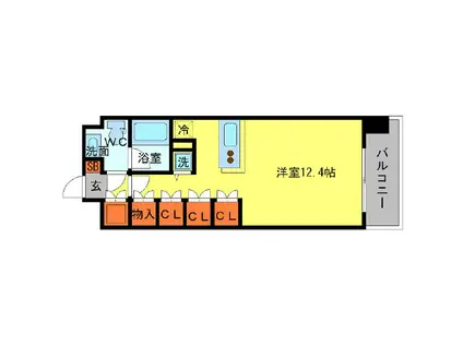 LEGIAN ESPRIT(1K/4階)の間取り写真