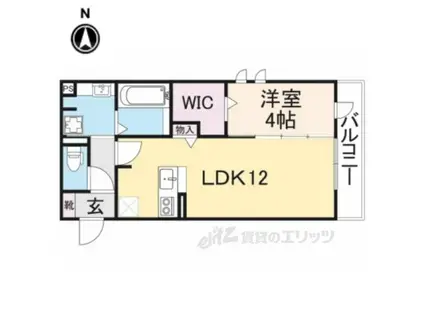 アンジェロ佐保(1LDK/2階)の間取り写真