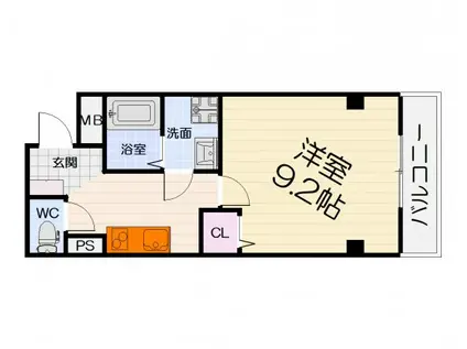 RIVER STONE S イースト(1K/1階)の間取り写真