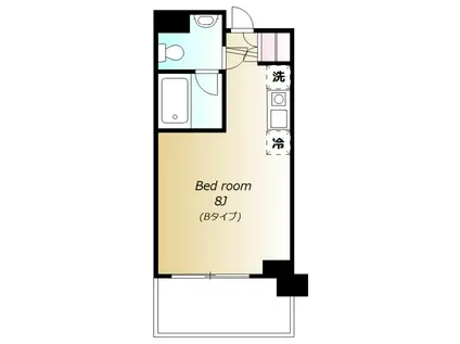 ライラック(ワンルーム/2階)の間取り写真