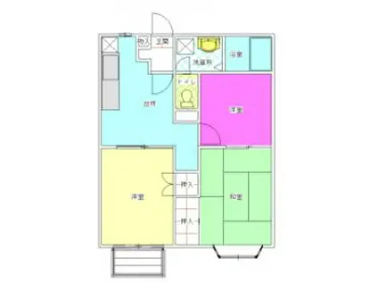 セフィラ三輪(3DK/1階)の間取り写真