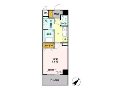 エルピス(1K/2階)の間取り写真