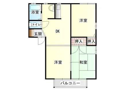 ファミーユハイツ(3LDK/1階)の間取り写真