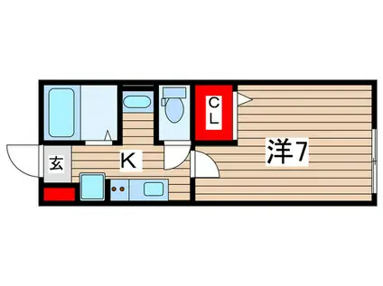 RAPA ARCE(1K/1階)の間取り写真