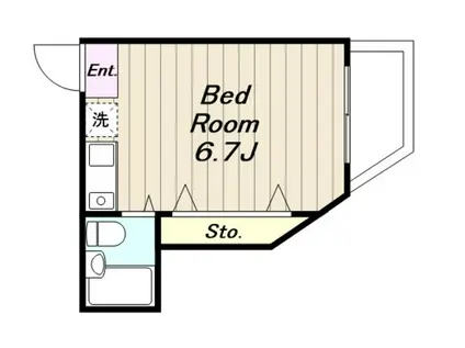 リベラルハイツ2(1K/3階)の間取り写真
