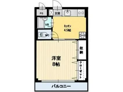 SOLAIRE KEN(1K/2階)の間取り写真