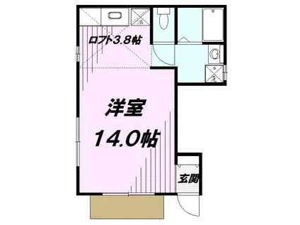 アーバンテラスSS(ワンルーム/1階)の間取り写真