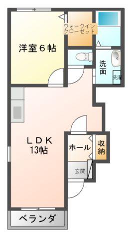 プレッソ・クラ(1LDK/1階)の間取り写真