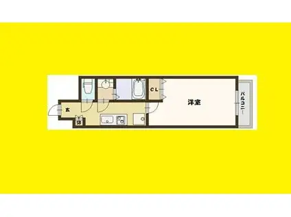 プロスパーレインボー(1K/8階)の間取り写真