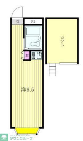 サウスコートふじみ野(ワンルーム/2階)の間取り写真
