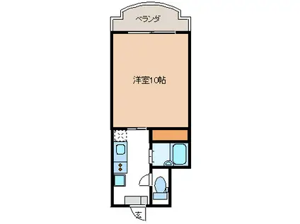 PLAZA栄新町(1K/1階)の間取り写真