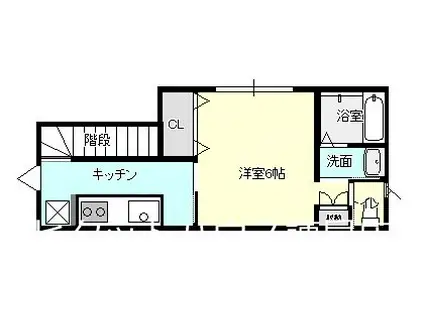 VIK福田(1K/2階)の間取り写真