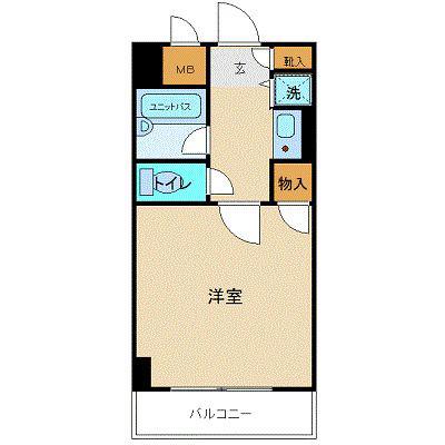 プレール西新宿(1K/5階)の間取り写真