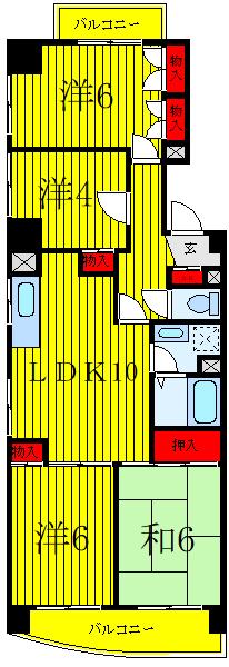 パープルハイム(4LDK/2階)の間取り写真