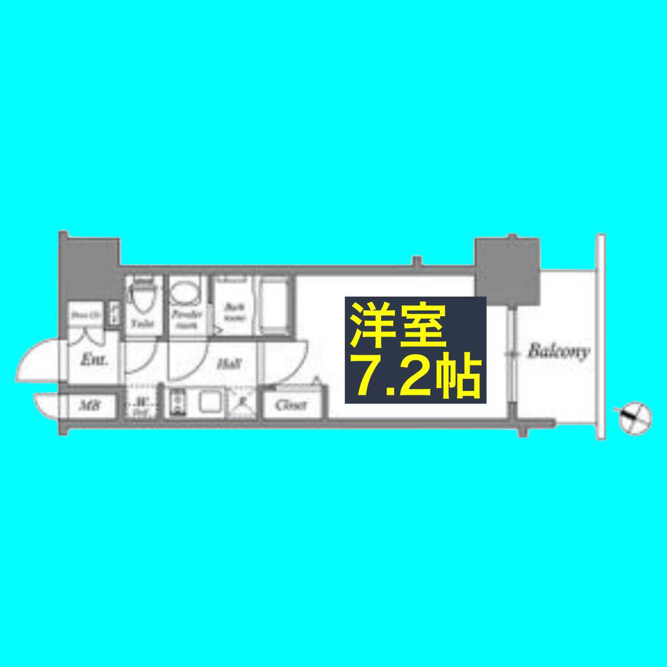 アドバンス名古屋モクシー(1K/9階)の間取り写真