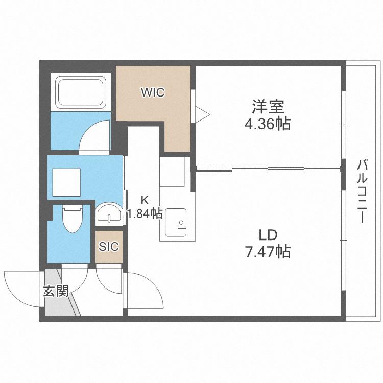 THE RESIDENCE ASABU(1LDK/2階)の間取り写真