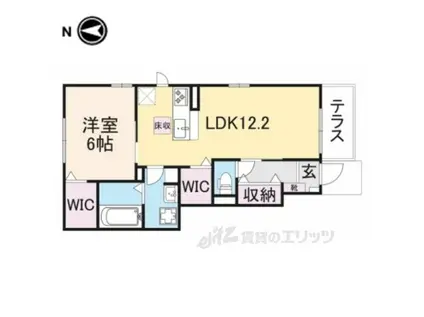 アプローズ明晴Ⅱ(1LDK/1階)の間取り写真