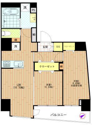 アリーチェ赤羽岩淵(2LDK/4階)の間取り写真