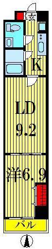 エスティメゾン押上(1LDK/2階)の間取り写真