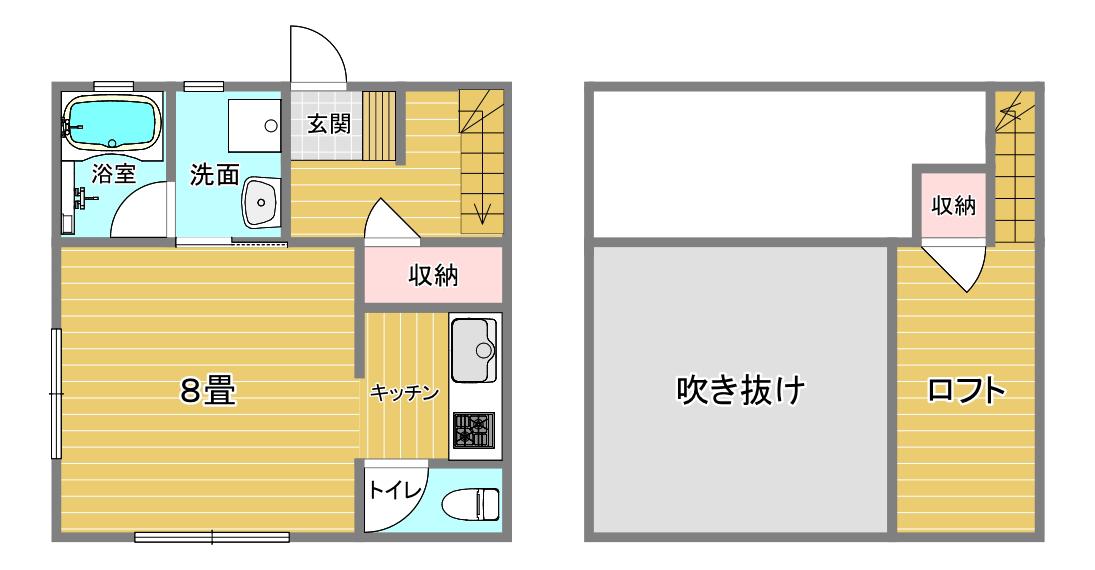 DREAMハイツ(1LDK/1階)の間取り写真