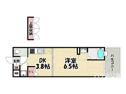 NO48 PROJECT2100博多(1DK/14階)の間取り写真