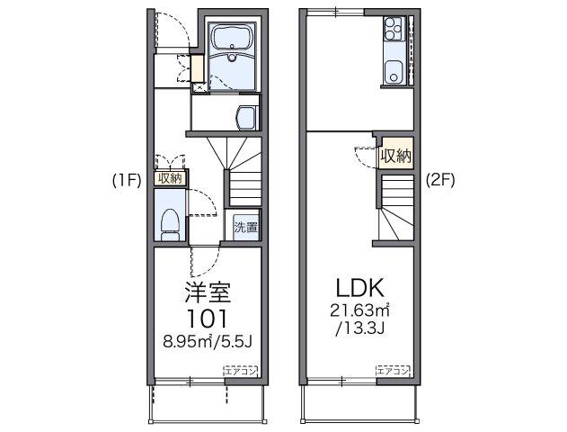 コンカドール(1LDK/1階)の間取り写真
