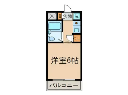 陣屋ハイツ(ワンルーム/1階)の間取り写真