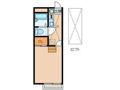 レオパレス小茂根(1K/3階)の間取り写真