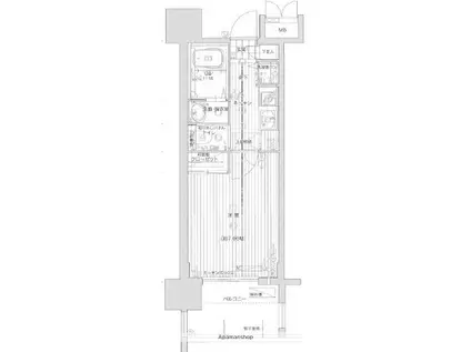 サヴォイ ザ・ブルネット(1K/6階)の間取り写真