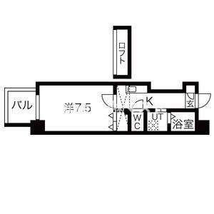 ビガーポリス112日本橋三丁目(1K/7階)の間取り写真
