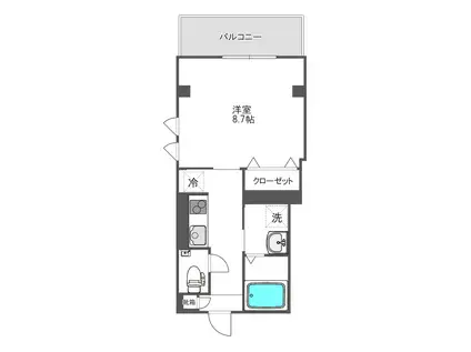 ヴィラ神保町(1K/4階)の間取り写真