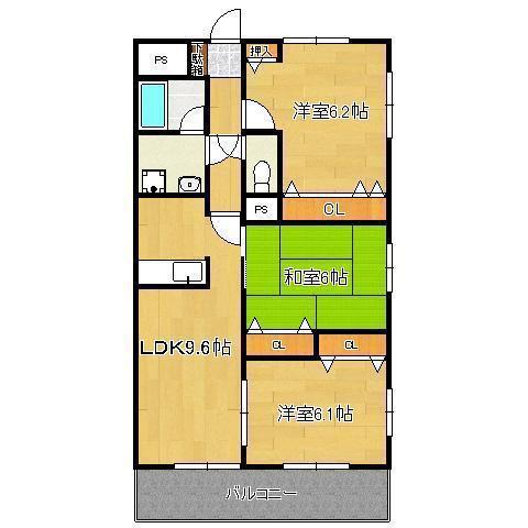 ルネックスII(3LDK/8階)の間取り写真