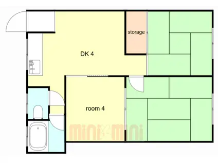 ミノルマンション(3K/1階)の間取り写真
