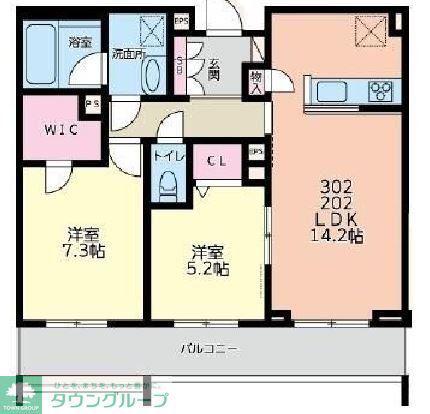 BEL CIELO日吉(2LDK/3階)の間取り写真