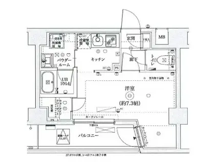 マキシヴ武蔵新城トレ(1K/5階)の間取り写真