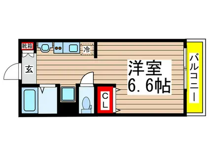 VILLGE(ワンルーム/2階)の間取り写真